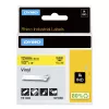 DYMO Rhino tööstuslikud vinüülkleebised | 12 mm x 5,5 m | Must trükk kollasel | Isekleepuv | Rhino ja LabelManager siltide valmistajatele
