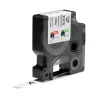 DYMO Rhino tööstuslikud püsipolüestri sildid | 12 mm x 5,5 m | Must trükk valgel | Iseliimuv | Rhino ja LabelManager sildimasinatele