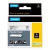 DYMO Rhino tööstuslikud painduvad nailonsildid | 12 mm x 3,5 m | Must trükis valgel | Isekleepuv | Rhino ja LabelManager sildimasinatele