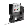 DYMO Rhino tööstuslikud painduvad nailonsildid | 12 mm x 3,5 m | Must trükis valgel | Isekleepuv | Rhino ja LabelManager sildimasinatele