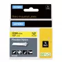 DYMO Rhino tööstuslikud painduvad nailonsildid | 12 mm x 3,5 m | must trükk kollasel | isekleepuv | Rhino ja LabelManager siltide valmistajatele