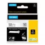 DYMO Rhino Industrial püsivad polüestersildid | 9 mm x 5,5 m | Must trükk läbipaistval | Isekleepuv | LabelManager & Rhino sildivalmistajatele