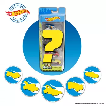Hot Wheels 5-autokomplekti sortiment, Sõidukikomplekt, 3 a, Assortii värvid