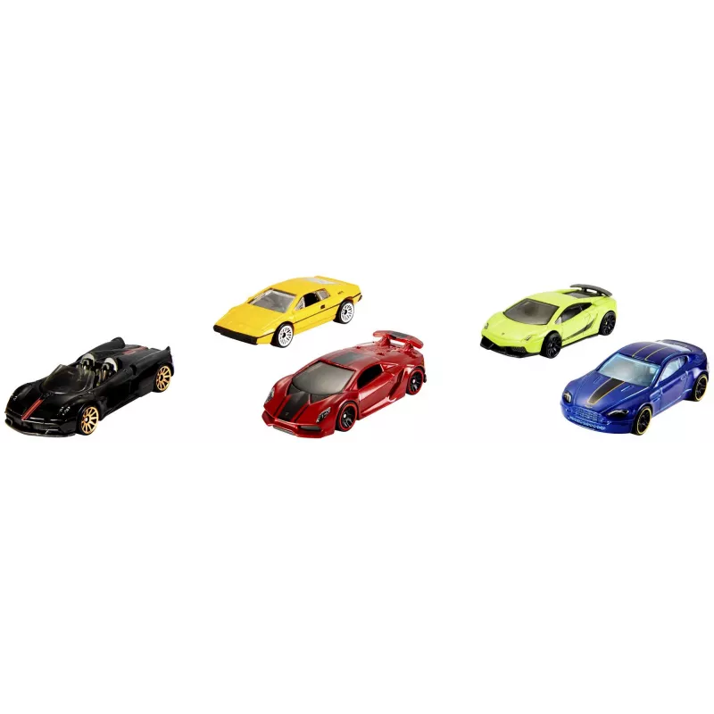 Hot Wheels 5-autokomplekti sortiment, Sõidukikomplekt, 3 a, Assortii värvid