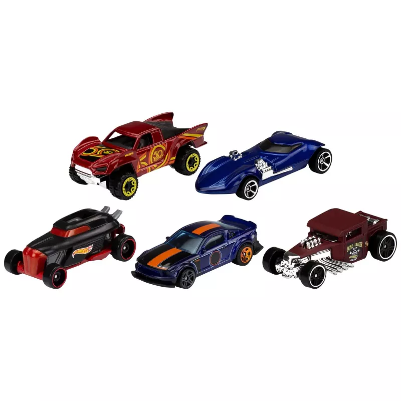 Hot Wheels 5-autokomplekti sortiment, Sõidukikomplekt, 3 a, Assortii värvid