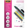 Fellowes A4 läikiv 250-mikronine lamineerimistasku – 100 tk pakend, läikiv, läbipaistev, A4, 0,25 mm, 210 mm, 1 mm