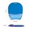 Fellowes'i hiiremati randmetugi - Crystals geelhiirematt libisemiskindla kummialusega - ergonoomiline hiirematt arvutile, sülearvutile, kodukontorisse - ühildub laser- ja optiliste hiirtega - sinine