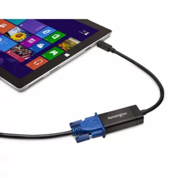Kensington VM1000 Mini DisplayPort VGA-adapter, 0,14 m, Mini DisplayPort 1.2, VGA, Isane, Emane, 1920 x 1080 pikslit
