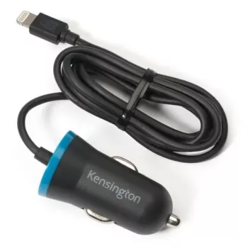 Kensington PowerBolt™ 2.4 autolaadija — Must, Auto, Sigaretisüütaja pesa, 1 m, Must