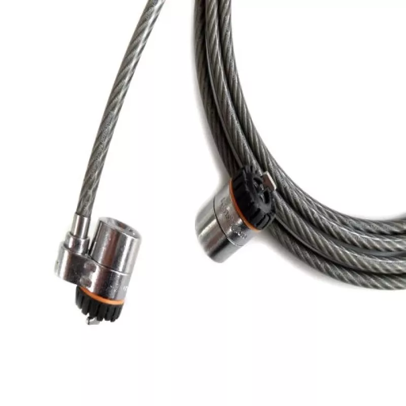 Kensington MicroSaver® Keyed Twin sülearvutilukk, 2,2 m, ümmargune võti, teras