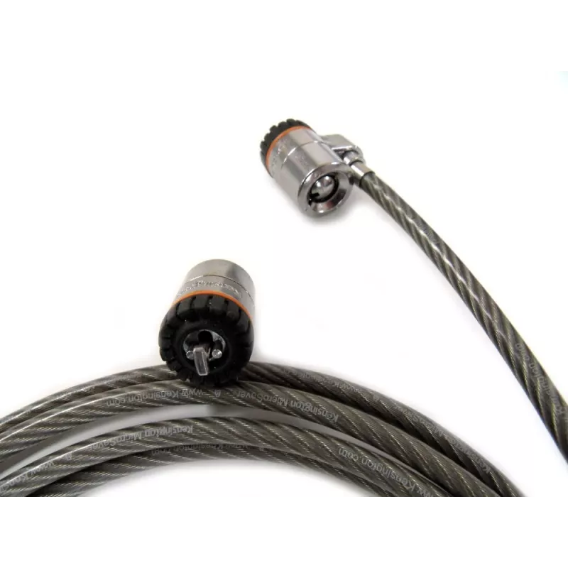 Kensington MicroSaver® Keyed Twin sülearvutilukk, 2,2 m, ümmargune võti, teras