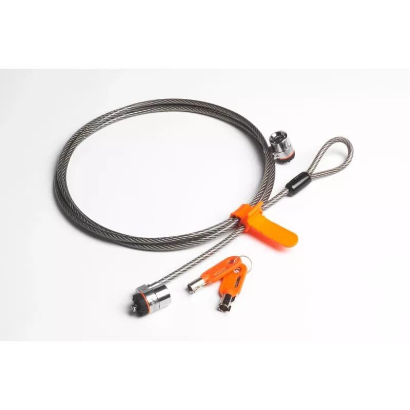 Kensington MicroSaver® Keyed Twin sülearvutilukk, 2,2 m, ümmargune võti, teras