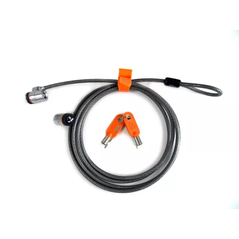 Kensington MicroSaver® Keyed Twin sülearvutilukk, 2,2 m, ümmargune võti, teras