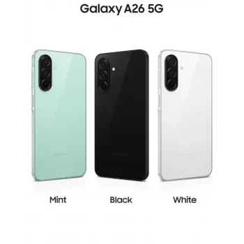 Samsung Galaxy A26 17 cm (6.7 tolli) hübriidne Dual SIM Android 15 5G USB USB-C 6 GB 128 GB 5000 mAh Must