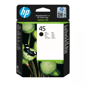 HP 45 Large Must Originaal Tindikassett, Must, 1 tk, 930 lehekülge