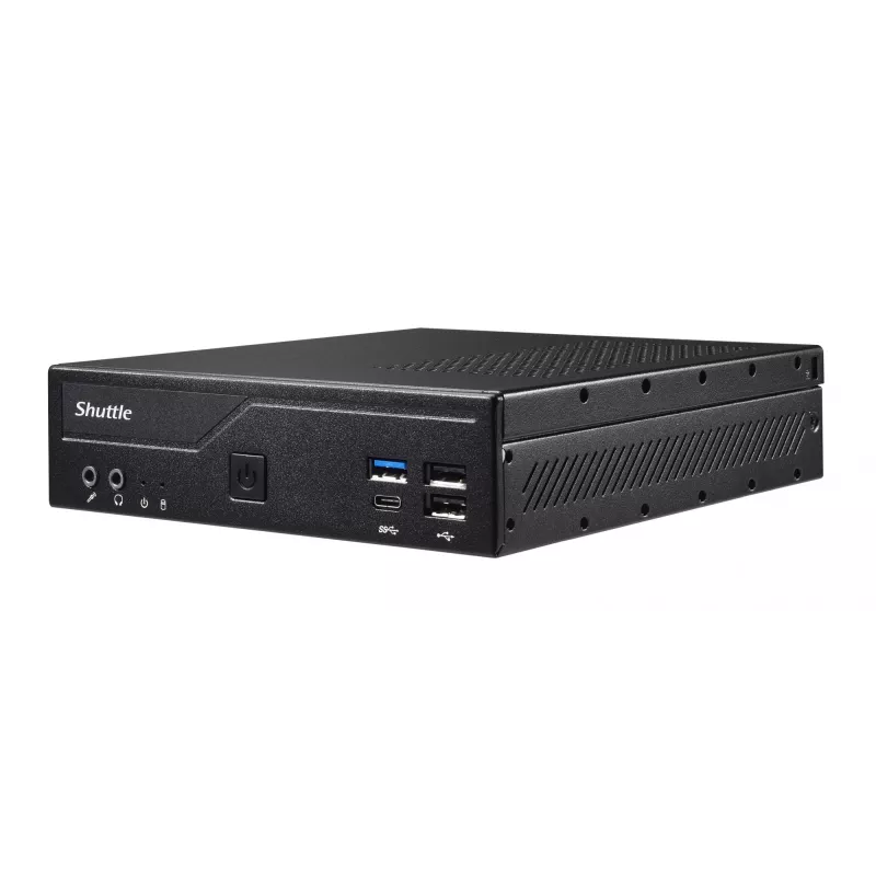 Shuttle õhuke PC DH610 , S1700, 1x HDMI, 2x DP , 1x 2,5-tolline, 2x M.2, 2x LAN (Intel 1G + 2,5G), 2x COM, 24/7 pidev töö, sh VESA