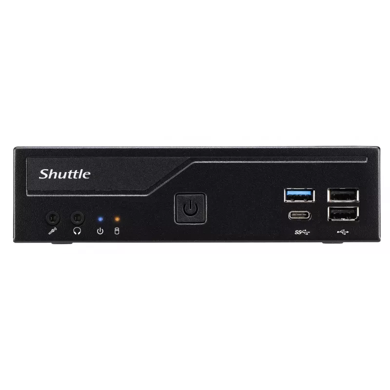 Shuttle õhuke PC DH610 , S1700, 1x HDMI, 2x DP , 1x 2,5-tolline, 2x M.2, 2x LAN (Intel 1G + 2,5G), 2x COM, 24/7 pidev töö, sh VESA