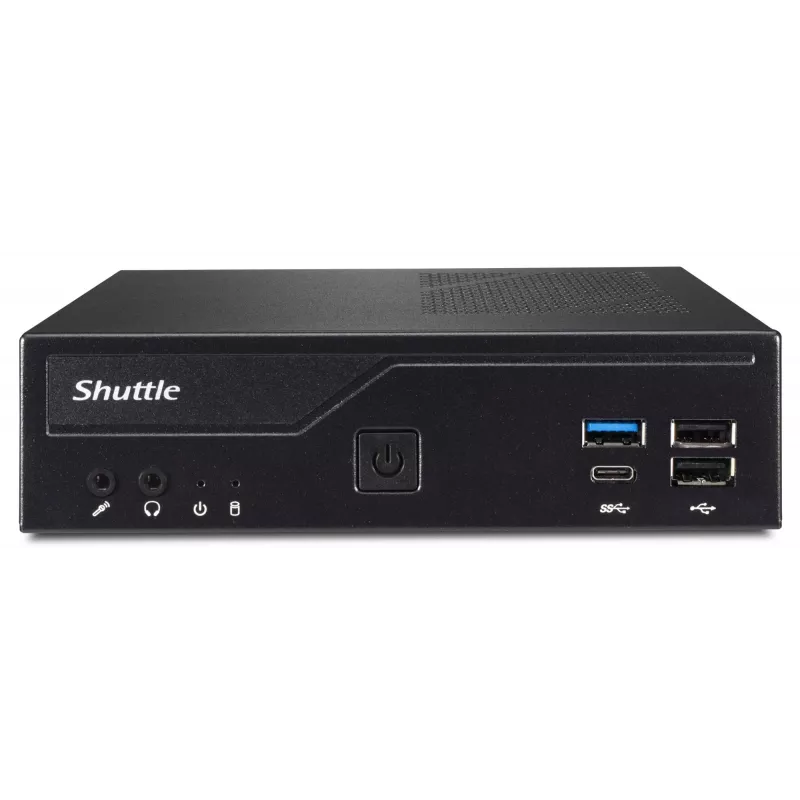 Shuttle õhuke PC DH610 , S1700, 1x HDMI, 2x DP , 1x 2,5-tolline, 2x M.2, 2x LAN (Intel 1G + 2,5G), 2x COM, 24/7 pidev töö, sh VESA