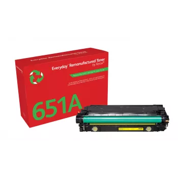 Everyday™ kollane taastatud tooner, Xerox, ühildub HP 651A 650A 307A (CE342A/CE272A/CE742A), standardmahutavus