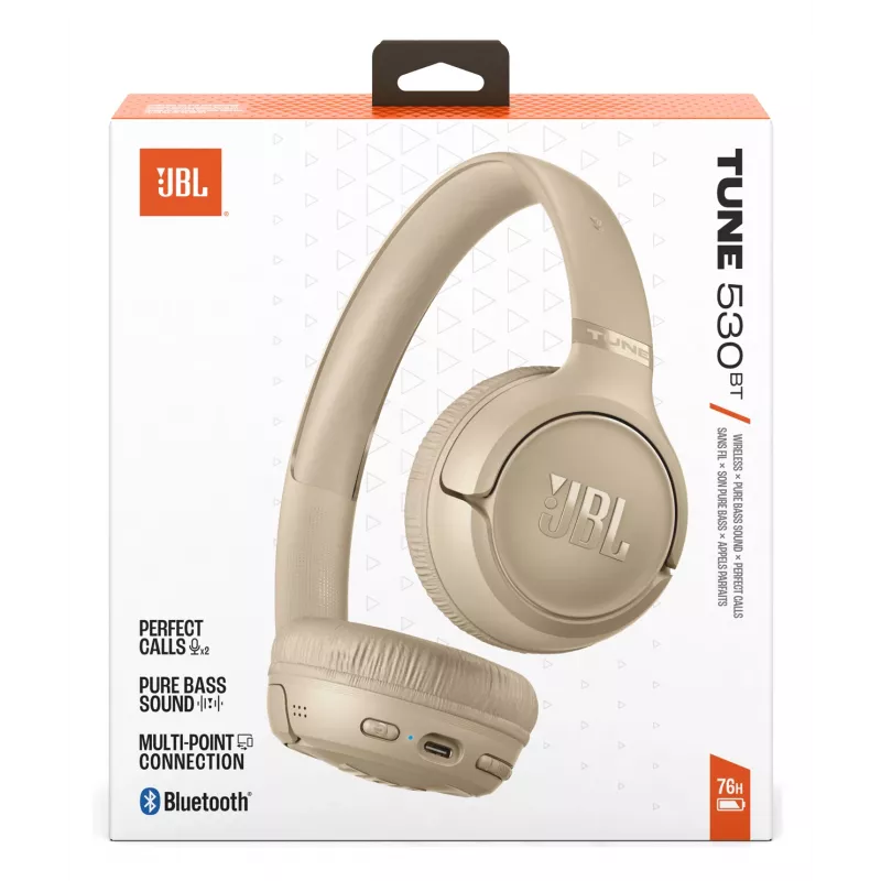 JBL Tune 530BT peakomplekt Juhtmevaba Peapael Kõned/Muusika USB USB-C Bluetooth Beež