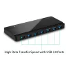 TP-Link UH700 liidesejaotur USB 3.2 Gen 1 (3.1 Gen 1) Micro-B 5000 Mbit/s Must
