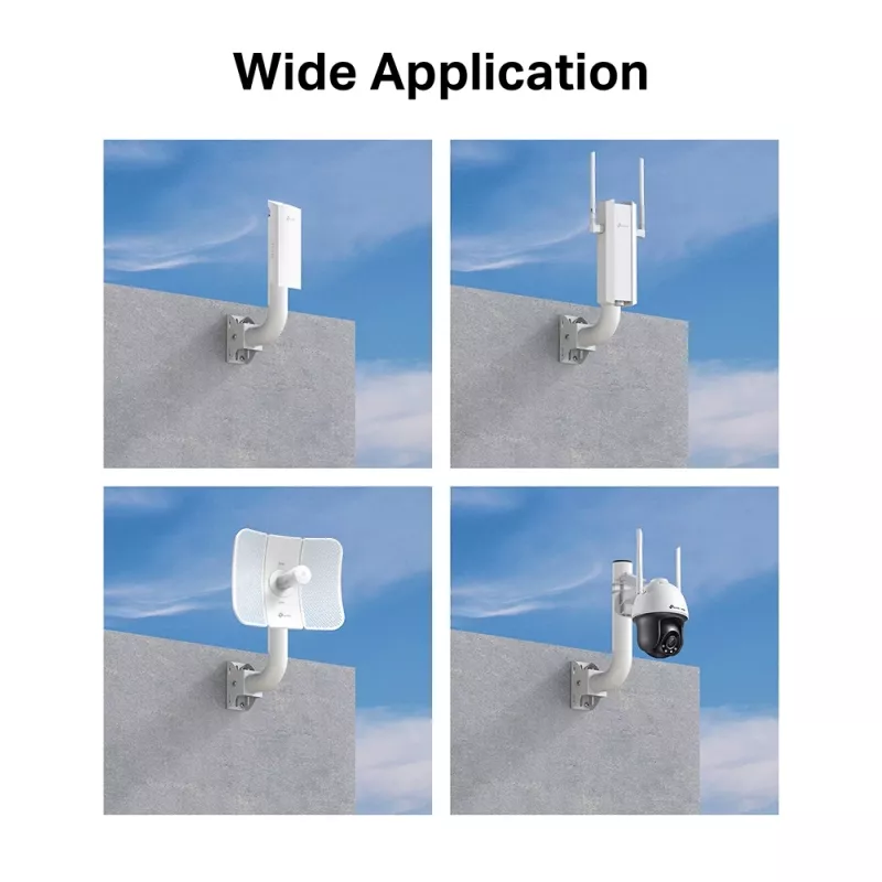 TP-Link Omada posti/seinale kinnitamise komplekt välistingimustes kasutatavale pääsupunktile, WLAN-pääsupunkti kinnitus, Valge, Roostevaba teras, TP-Link, 400 g, 1 tk