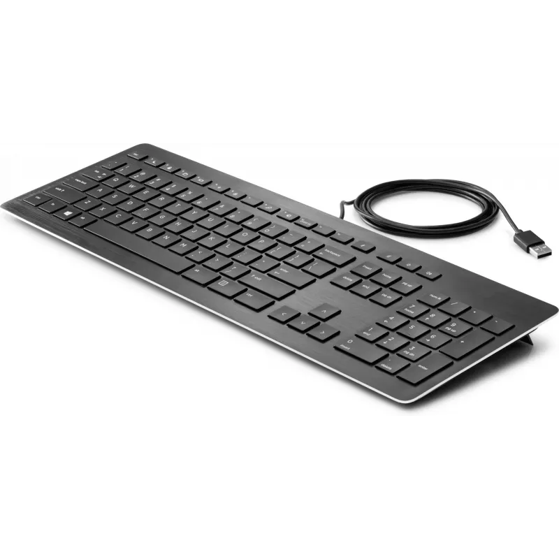 HP USB Premium klaviatuur, täissuuruses (100%), juhtmega, USB, membraan, must
