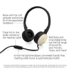 HP Stereo Peakomplekt H2800 (must siidkullaga), juhtmega ühendus, kõned/muusika, 125 g, peakomplekt, must, kuldne