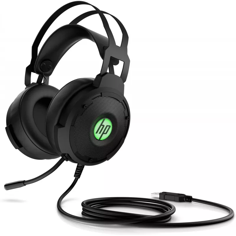 HP Pavilion Gaming Headset 600, juhtmega, mängimiseks, 360 g, peakomplekt, must, roheline