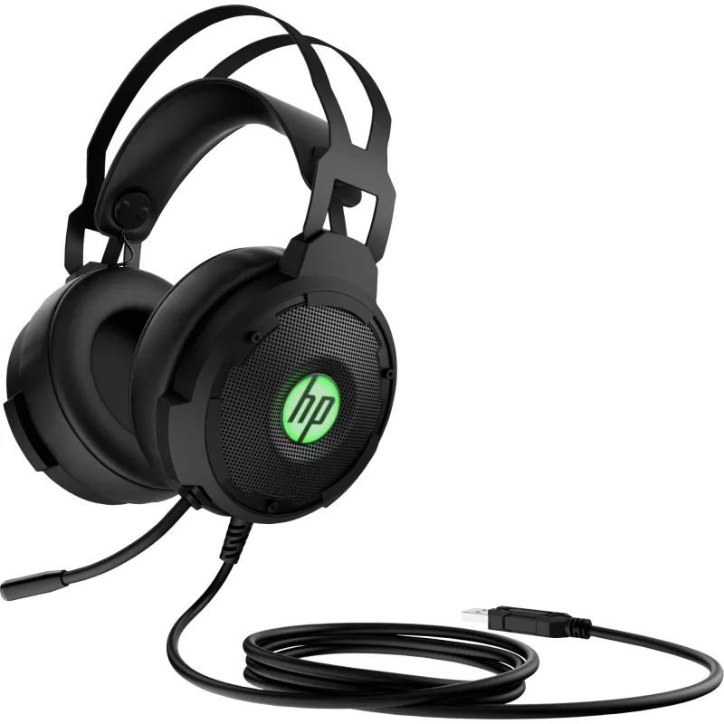 HP Pavilion Gaming Headset 600, juhtmega, mängimiseks, 360 g, peakomplekt, must, roheline