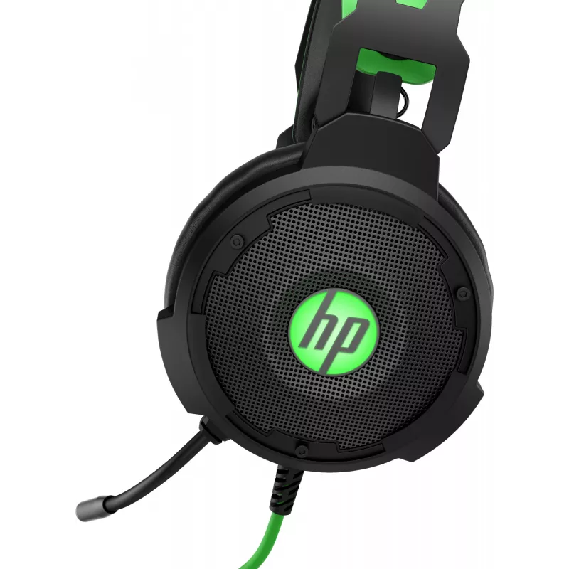 HP Pavilion Gaming Headset 600, juhtmega, mängimiseks, 360 g, peakomplekt, must, roheline