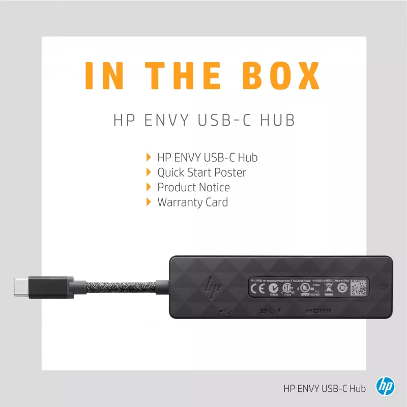 HP ENVY USB-C Hub USB 3.2 Gen 1 (3.1 Gen 1) USB-C