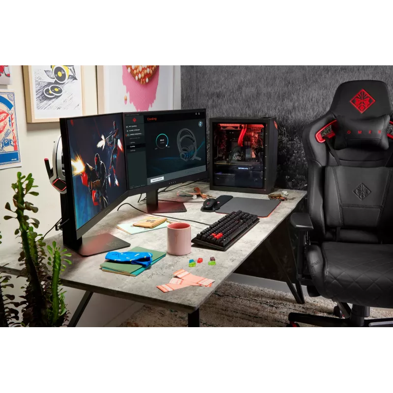 HP OMEN X 27 arvutimonitor 68,6 cm (27 tolli) 2560 x 1440 pikslit Quad HD Must (taastatud toode)