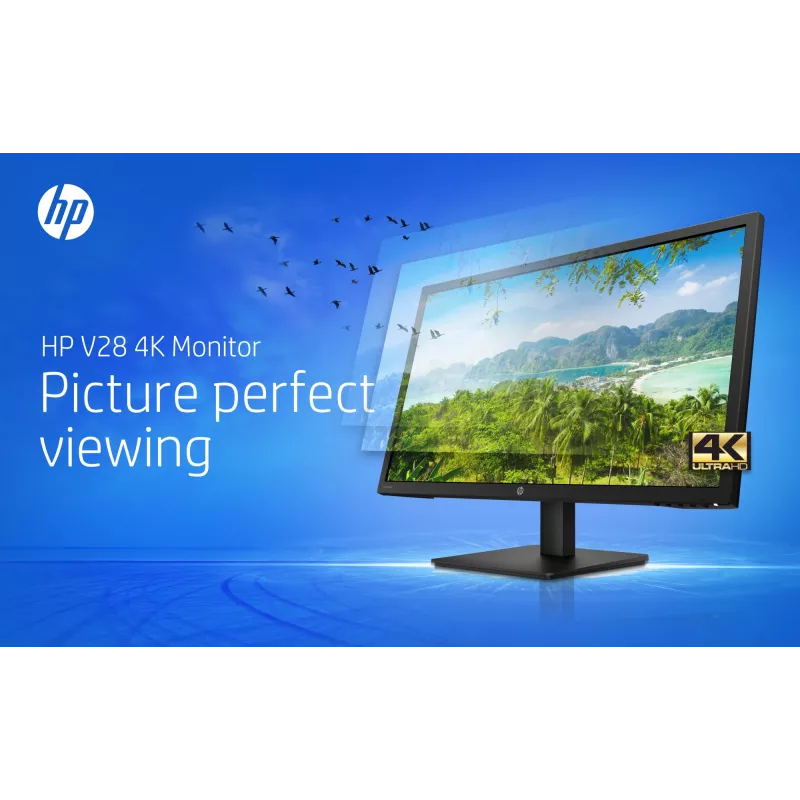 HP V28 arvutikuvar 71,1 cm (28 tolli) 3840 x 2160 pikslit 4K Ultra HD LED Must