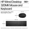 Juhtmega klaviatuur ja hiir HP Wired Desktop 320MK