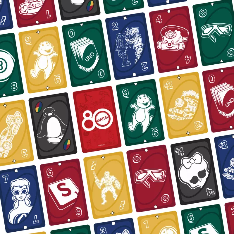 Games UNO Mattel 80. Ruby punane kaardimäng lastele ja pereõhtuteks