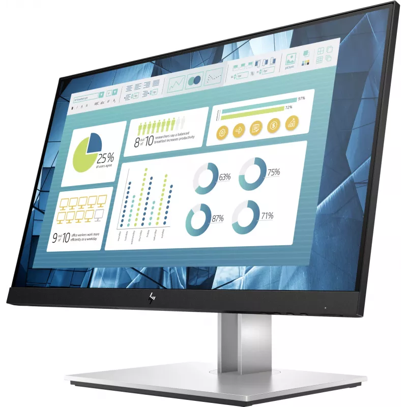 HP E-Series E22 G4 arvutimonitor 54,6 cm (21,5 tolli) 1920 x 1080 pikslit Full HD LCD Must, Hõbedane