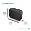 HP must Bluetooth-kõlar 350, juhtmevaba, USB USB-C, mono kaasaskantav kõlar, must, ristkülik, nupud