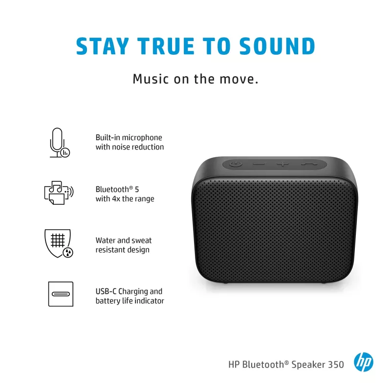 HP Silver Bluetooth Speaker 350, juhtmevaba, valge, universaalne, sisseehitatud aku, 180 g, 78,5 mm