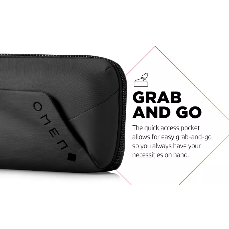 HP OMEN Transceptor Pouch, Nailon, 230 mm, 160 mm, 70 mm, 160 g, Must