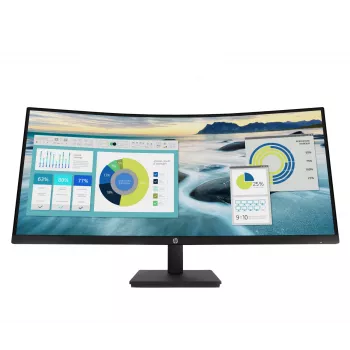 HP P34hc G4 WQHD USB-C kumer monitor, 86,4 cm (34 tolli), 3440 x 1440 pikslit, Wide Quad HD, LCD, 5 ms, must