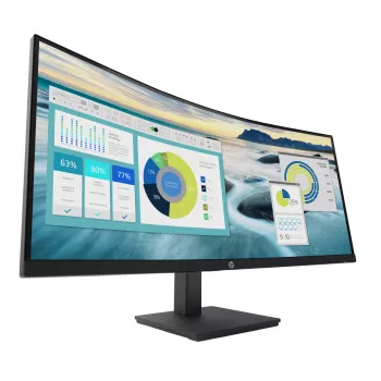 HP P34hc G4 WQHD USB-C kumer monitor, 86,4 cm (34 tolli), 3440 x 1440 pikslit, Wide Quad HD, LCD, 5 ms, must
