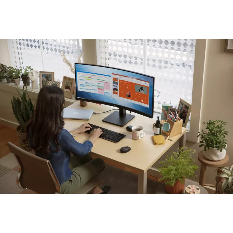 HP P34hc G4 WQHD USB-C kumer monitor, 86,4 cm (34 tolli), 3440 x 1440 pikslit, Wide Quad HD, LCD, 5 ms, must