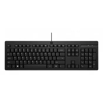 HP 125 juhtmega klaviatuur, täissuuruses, USB, membraan, QWERTY, must