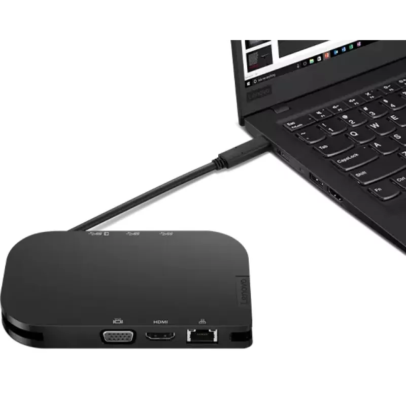 Lenovo 4X91H02421 liidesejaotur USB USB-C 5000 Mbit/s Must