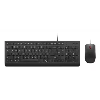 Juhtmega täissuuruses USB-klaviatuuri ja hiire komplekt Lenovo 4X31R64409 — 100% paigutus, 1,8 m kaabel, must, taani