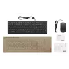 Juhtmega täissuuruses USB-klaviatuuri ja hiire komplekt Lenovo 4X31R64409 — 100% paigutus, 1,8 m kaabel, must, taani