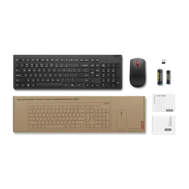Lenovo 4X31R64497 klaviatuur Koos hiirega Kontor RF Traadita Nordic Must