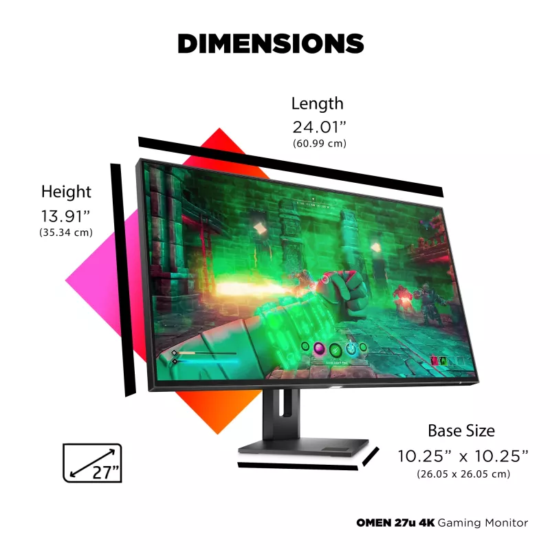 Monitor HP OMEN 27u 27-tolline 4K Ultra HD LCD 3840 x 2160