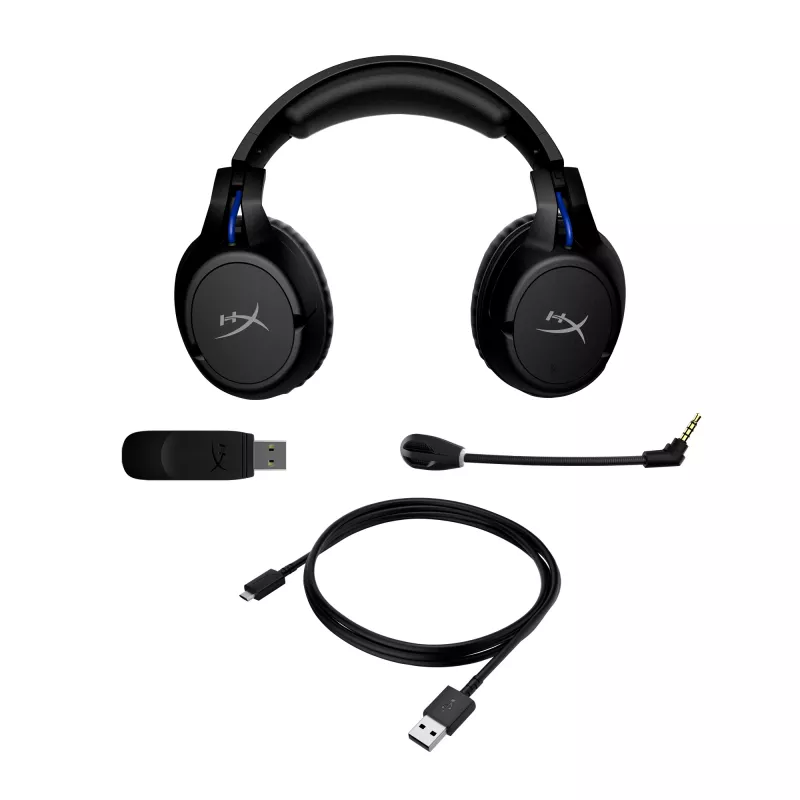 HyperX Cloud Flight - juhtmevaba mänguri peakomplekt (must-sinine) - PS5-PS4